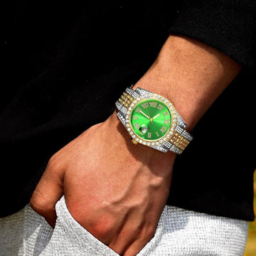 New Hip Hop Iced Out Square Simulated Diamonds Watch - Sparkling Quartz Fashion Classic Watches - The Jewellery Supermarket